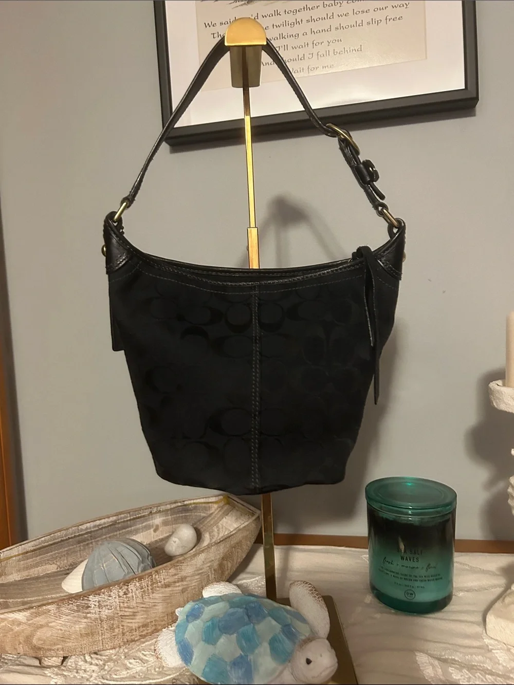 Coach 2007 Mini Bleecker Shoulder Bag with Gold Hardware in EUC